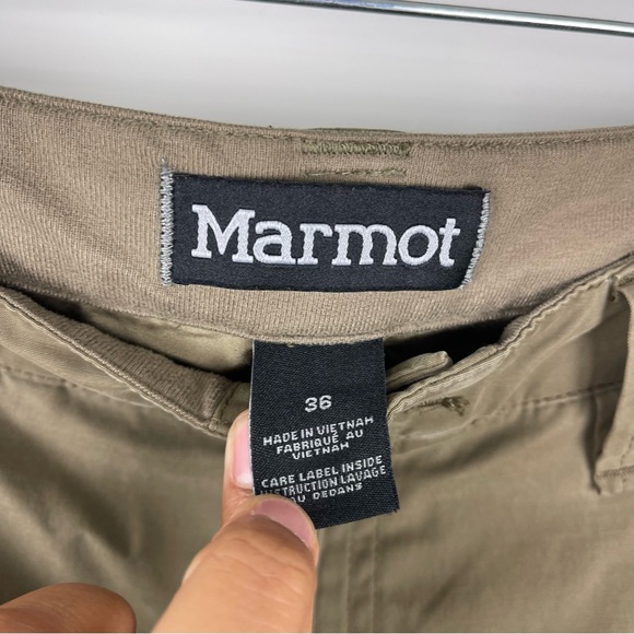 Marmot Men's Outdoor Hiking Pants Tan Cargo Size 36 Gorpcore Pockets Minimalist - Picture 7 of 10